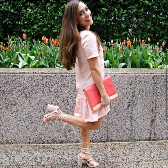 Nasty Gal Blush Pink Drop Hem Dress - Picture 2 of 4